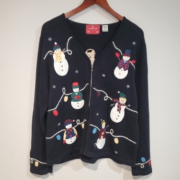 Snowman Zip up sweater - Picture 1 of 11